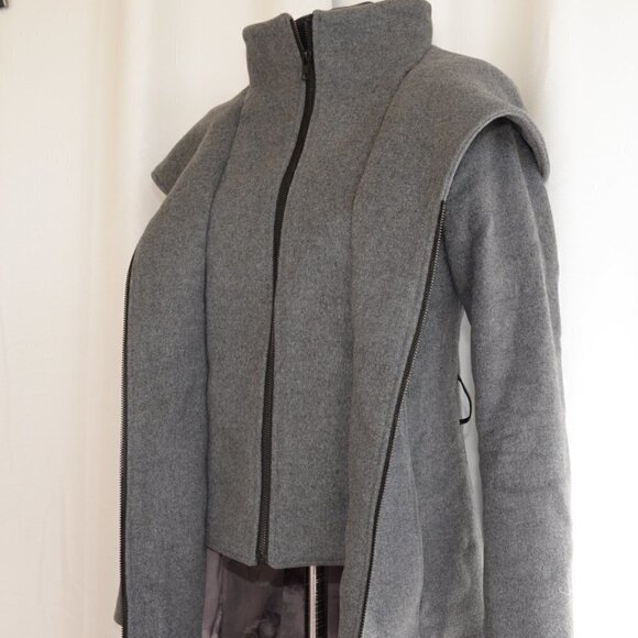 Soia & Kyo Adison Charcoal Wool Coat - Picture 10 of 11